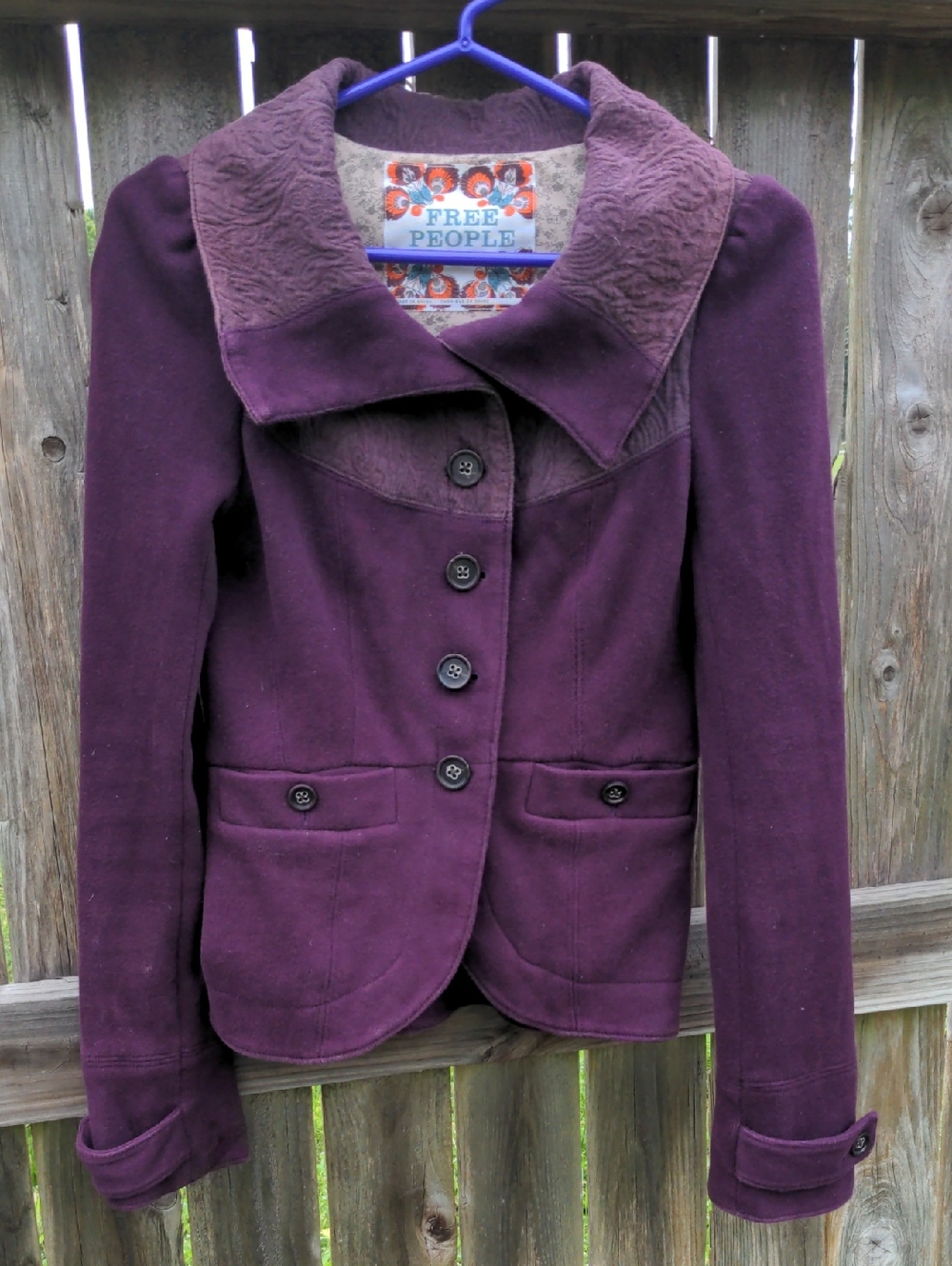 Free People Plum CUTE coat, soft Size 4 Jacket
